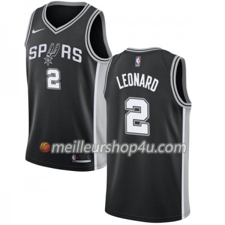Maillot Basket Homme San Antonio Spurs Kawhi Leonard 2 Nike 2017-18 Noir Swingman